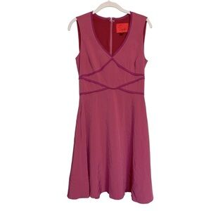 Zac Posen Z Spoke Magenta Sleeveless Dress Ribbon Detail Size 4